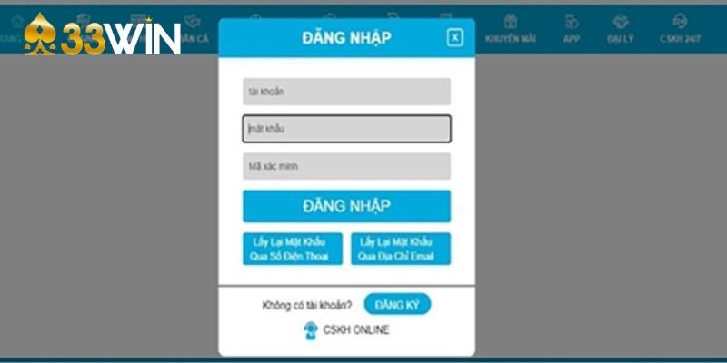  Hướng dẫn anh em đăng nhập 33win nhanh chóng